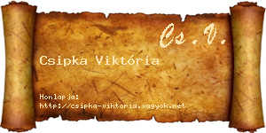 Csipka Viktória névjegykártya